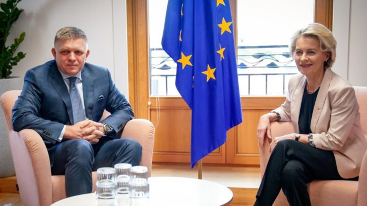 Robert Fico a Ursula von der Leyenová